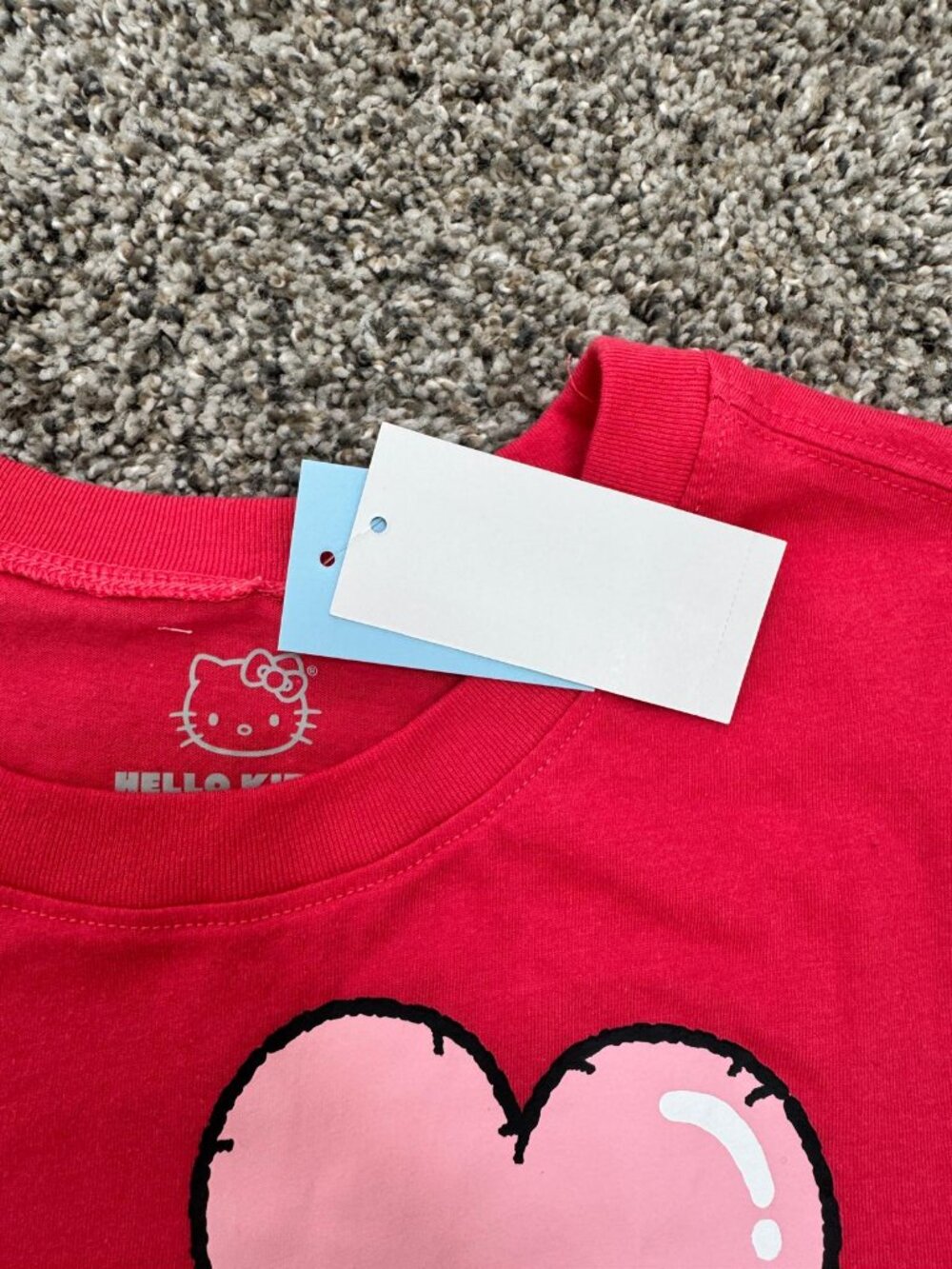 Hello Kitty Heart Balloon Graphic T Shirt Womens XXL Pink Sanrio NWT - Picture 7 of 11